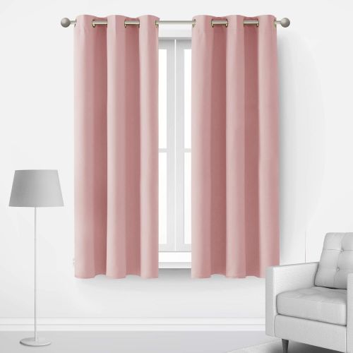  Deconovo Room Darkening Thermal Insulated Blackout Grommet Window Curtain Panel for Kids Room 42x84-inchFuchsia Pink Set of 2