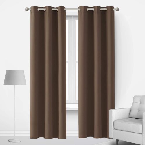  Deconovo Room Darkening Thermal Insulated Blackout Grommet Window Curtain Panel for Kids Room 42x84-inchFuchsia Pink Set of 2