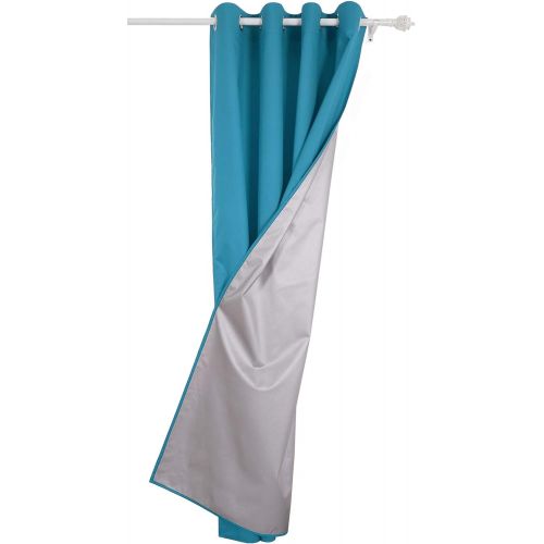  Deconovo Curtain and Drape Thermal Curtains with Backside Silver Curtain for French Door Dark Grey 52 W x 63 L 1 Panel