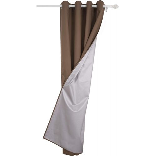  Deconovo Curtain and Drape Thermal Curtains with Backside Silver Curtain for French Door Dark Grey 52 W x 63 L 1 Panel