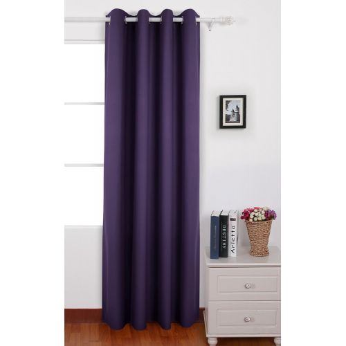  Deconovo Curtain and Drape Thermal Curtains with Backside Silver Curtain for French Door Dark Grey 52 W x 63 L 1 Panel