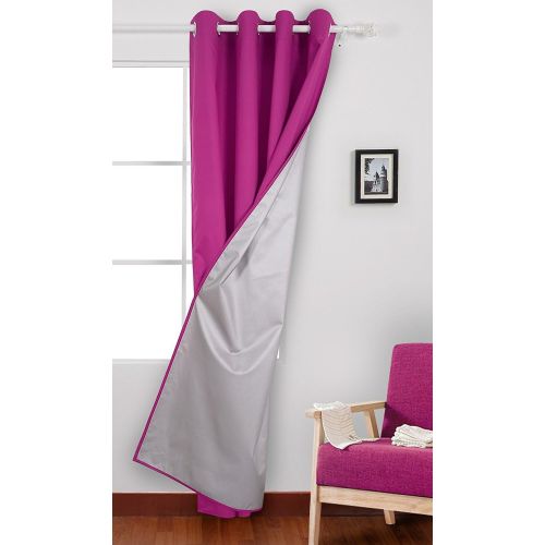  Deconovo Curtain and Drape Thermal Curtains with Backside Silver Curtain for French Door Dark Grey 52 W x 63 L 1 Panel