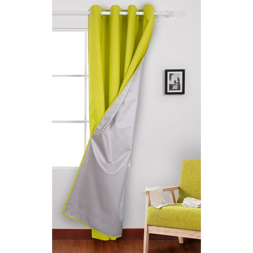  Deconovo Curtain and Drape Thermal Curtains with Backside Silver Curtain for French Door Dark Grey 52 W x 63 L 1 Panel