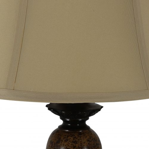  Decor Therapy Huntington Bronze Floor Lamp with Faux Marble Accent