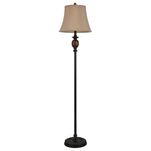  Decor Therapy Huntington Bronze Floor Lamp with Faux Marble Accent