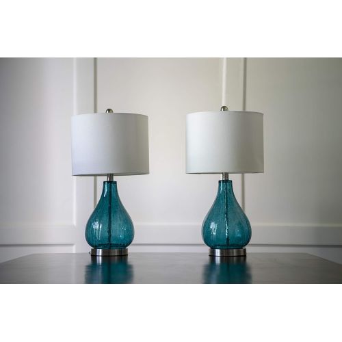  Decor Therapy MP1054 Table Lamp, Emerald Blue Green