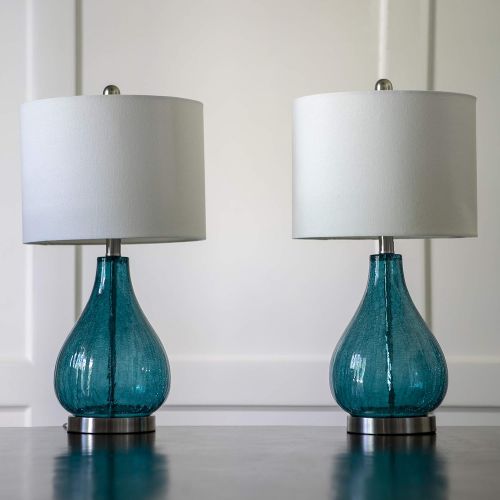  Decor Therapy MP1054 Table Lamp, Emerald Blue Green