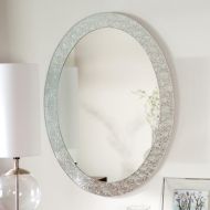 Decor Wonderland Luxor Frameless Oval Wall Mirror