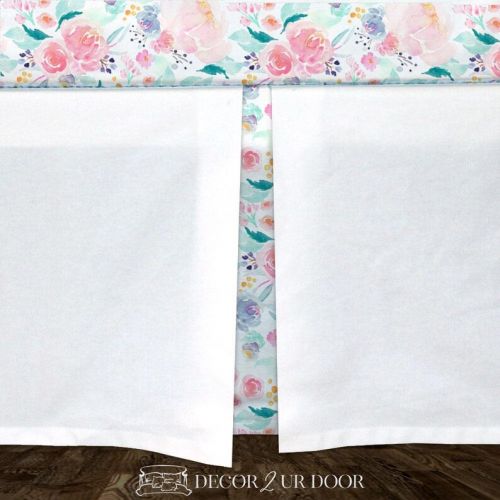  Decor2UrDoor Bright and Beautiful Watercolor Floral Baby Crib Bedding | Watercolor Floral Nursery | Floral Girl Nursery | Pink Floral Baby Bedding