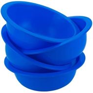 [아마존베스트]DecorRack Set of 4 Cereal Bowls, Soup Bowl for Salad, Fruit, Dessert, Snack, Small Serving and Mixing Bowls, BPA Free - Plastic, Shatter Proof and Unbreakable, Blue, 28 oz (Set of