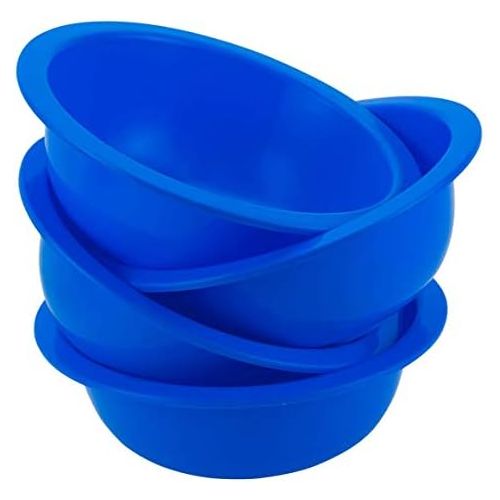  [아마존베스트]DecorRack Set of 4 Cereal Bowls, Soup Bowl for Salad, Fruit, Dessert, Snack, Small Serving and Mixing Bowls, BPA Free - Plastic, Shatter Proof and Unbreakable, Blue, 28 oz (Set of