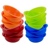 [아마존베스트]DecorRack Set of 16 Cereal Bowls, Soup Bowl for Salat, Fruit, Dessert, Snack, Small Serving and Mixing Bowls, - BPA Free - Plastic, Shatter Proof and Unbreakable, Assorted Colors,