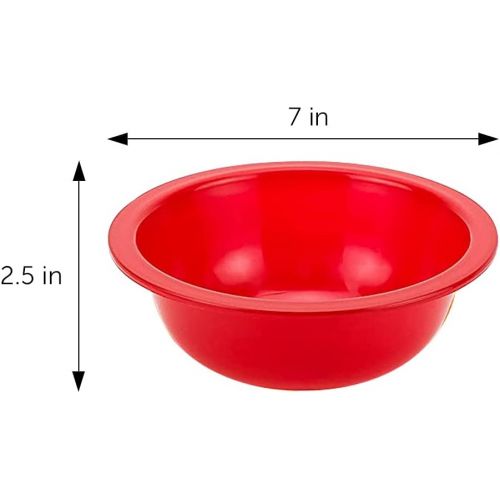  [아마존베스트]DecorRack Set of 16 Cereal Bowls, Soup Bowl for Salat, Fruit, Dessert, Snack, Small Serving and Mixing Bowls, - BPA Free - Plastic, Shatter Proof and Unbreakable, Assorted Colors,