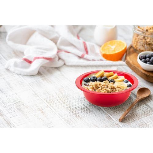  [아마존베스트]DecorRack Set of 16 Cereal Bowls, Soup Bowl for Salat, Fruit, Dessert, Snack, Small Serving and Mixing Bowls, - BPA Free - Plastic, Shatter Proof and Unbreakable, Assorted Colors,