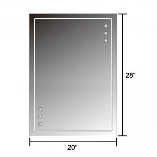  Decoraport DECORAPORT 2820 Frameless Wall-mounted Bathroom Silvered Mirror Rectangle Vertical Vanity Mirror (A-B047B)