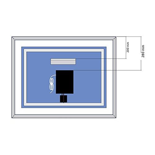  Decoraport DECORAPORT 48 Inch 24 Inch Horizontal LED Wall Mounted Lighted Vanity Bathroom Silvered Mirror with Touch Button (A-CK010-E)