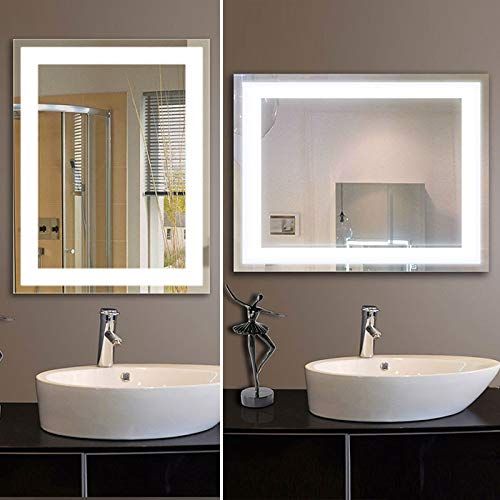  Decoraport DECORAPORT 48 Inch 24 Inch Horizontal LED Wall Mounted Lighted Vanity Bathroom Silvered Mirror with Touch Button (A-CK010-E)