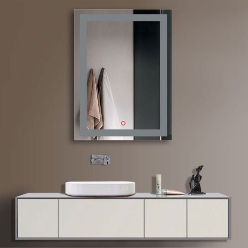  Decoraport DECORAPORT 48 Inch 24 Inch Horizontal LED Wall Mounted Lighted Vanity Bathroom Silvered Mirror with Touch Button (A-CK010-E)