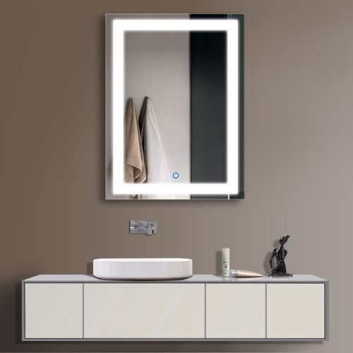  Decoraport DECORAPORT 48 Inch 24 Inch Horizontal LED Wall Mounted Lighted Vanity Bathroom Silvered Mirror with Touch Button (A-CK010-E)