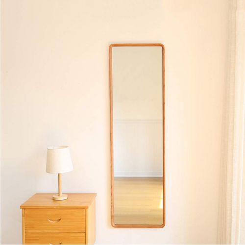  Decorative Mirror Co Bedroom Living Room Makeup Mirror Simple Solid Wood Floor Mirror Wall Hanging Mirror