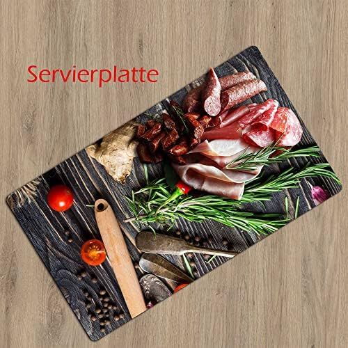  [아마존베스트]decorwelt Hob cover plates 2 x 30 x 52 cm ceramic hob cover 2 pieces universal electric hob induction for hobs stove protection decorative chopping board safety glass splash guard