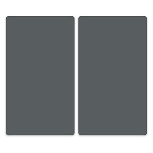  [아마존베스트]decorwelt Hob Cover Plates 2 x 30 x 52 cm Ceramic Hob Cover 2 Piece Universal Electric Hob Induction for Hobs Cooker Protection Decorative Chopping Board Safety Glass Splash Guard