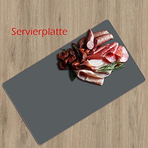  [아마존베스트]decorwelt Hob Cover Plates 2 x 30 x 52 cm Ceramic Hob Cover 2 Piece Universal Electric Hob Induction for Hobs Cooker Protection Decorative Chopping Board Safety Glass Splash Guard