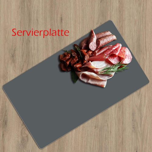  [아마존베스트]decorwelt Hob Cover Plates 2 x 30 x 52 cm Ceramic Hob Cover 2 Piece Universal Electric Hob Induction for Hobs Cooker Protection Decorative Chopping Board Safety Glass Splash Guard