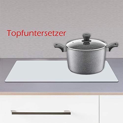  [아마존베스트]Decorwelt Ceramic Hob/cover Electric Induction Hob Cover Protective Decorative Glass Plate Chopping Board Safety Glass Splash Guard Grey