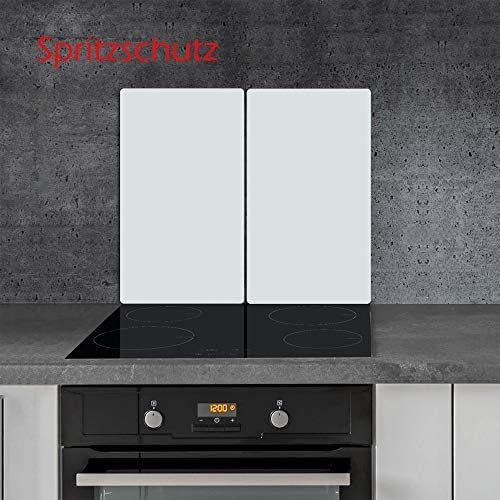  [아마존베스트]Decorwelt Ceramic Hob/cover Electric Induction Hob Cover Protective Decorative Glass Plate Chopping Board Safety Glass Splash Guard Grey