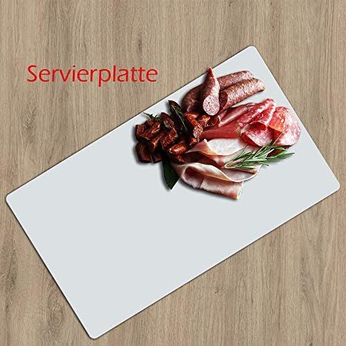  [아마존베스트]Decorwelt Ceramic Hob/cover Electric Induction Hob Cover Protective Decorative Glass Plate Chopping Board Safety Glass Splash Guard Grey