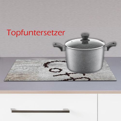  [아마존베스트]Decorwelt/Glass Ceramic Hob/cover Electric Induction Hob Cover Protective Decorative Plate Glass Chopping Board Safety Glass Splash Guard Cafe Brown Heart