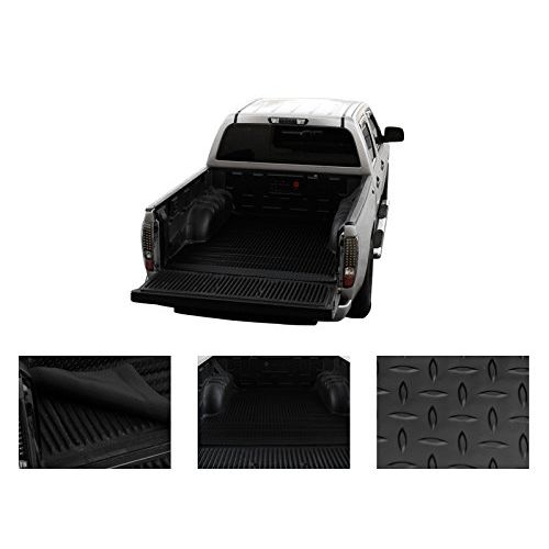  Dee S&T Racing Black Rubber Diamond Truck Bed Trunk Floor Mat Carpet 02-17 for Dodge Ram 6.4/6.5 Cab