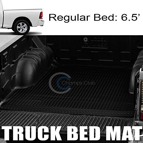  Dee S&T Racing Black Rubber Diamond Truck Bed Trunk Floor Mat Carpet 02-17 for Dodge Ram 6.4/6.5 Cab