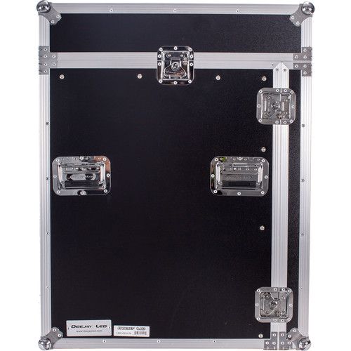  DeeJay LED 14 RU Slant Mixer Rack / 16 RU Vertical Rack System with Caster Board