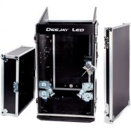 DeeJay LED Flight Road Case for 10 RU Mix Rack/16 RU Space Vertical Rack System with Full AC