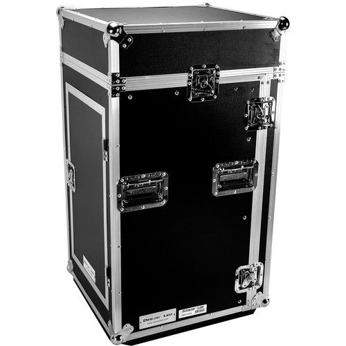  DeeJay LED Flight Road Case for 10 RU Mix Rack/16 RU Space Vertical Rack System with Full AC