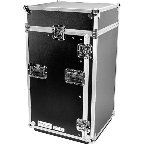  DeeJay LED Flight Road Case for 10 RU Mix Rack/16 RU Space Vertical Rack System with Full AC