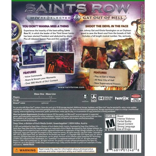  Deep Silver Saints Row IV: Re-Elected + Gat Out of Hell Launch Edition (Xbox One)