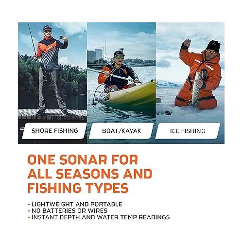  Deeper PRO+ 2 Sonar Fish Finder - Portable Fish Finder and Depth Finder for Kayaks, Boats and Ice Fishing with GPS Enabled | Castable Deeper Fish Finder with Free User Friendly App
