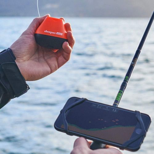  [무료배송]디퍼 어군탐지기 낚시 피쉬파인더 Deeper Start Smart Fish Finder Castable Wi-Fi Fish Finder for Recreational Fishing from Dock, Shore or Bank, Black/Orange, 2.4 (DP2H10S10)