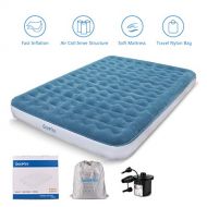 Air Mattress Queen Size Airbed,Deeplee Blow up bed Inflatable Mattress with Rechargeable Air Pump for Home,Camping,Guest Bed,Height 9 inch