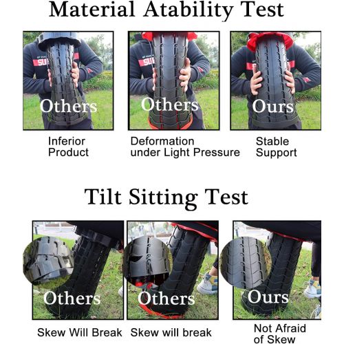  DeerS Life Portable Folding Stool, Collapsible Telescoping Stool with Load Capacity 400lbs, Retractable Height for Camping Fishing Hiking BBQ