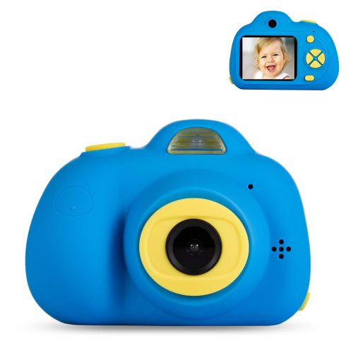  [아마존 핫딜]  [아마존핫딜]Deeteck Kids Video Camera for Girls Boys, 2 Inch Mini Digital Camera,Shockproof Children Camcorders, Toys for 5-9 Year Old Boys Birthday Gifts with 16GB SD Card（Blue）