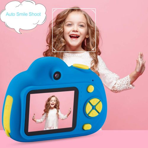  [아마존 핫딜]  [아마존핫딜]Deeteck Kids Video Camera for Girls Boys, 2 Inch Mini Digital Camera,Shockproof Children Camcorders, Toys for 5-9 Year Old Boys Birthday Gifts with 16GB SD Card（Blue）