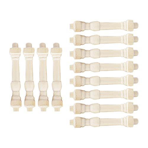  Deevoka 12 Pack Dollhouse DIY Builders Timber 1:12 Wood Spindles Balusters Toys