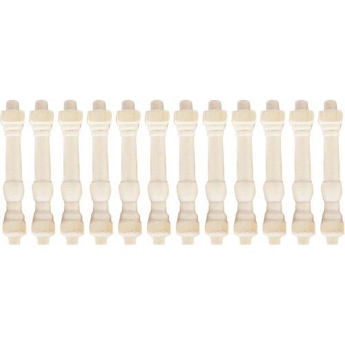  Deevoka 12 Pack Dollhouse DIY Builders Timber 1:12 Wood Spindles Balusters Toys