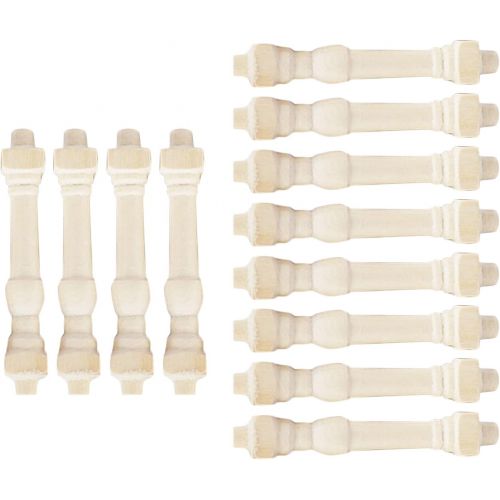  Deevoka 12 Pack Dollhouse DIY Builders Timber 1:12 Wood Spindles Balusters Toys