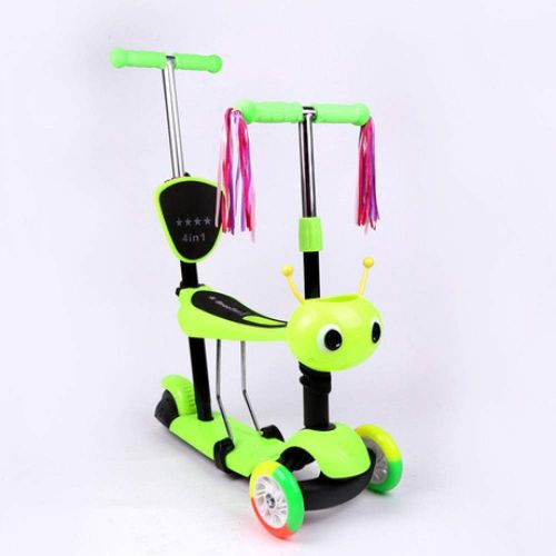  Defect Kinder Roller Dreirad breite Platte Gummi Rad Pedal Roller Cartoon Insekt Box Scoote