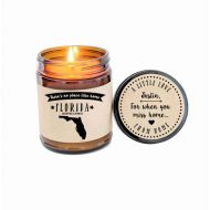 /DefineDesignEtc Florida Scented Candle Missing Home Homesick Gift Moving Gift New Home Gift No Place Like Home State Candle Miss You Mothers Day Gift